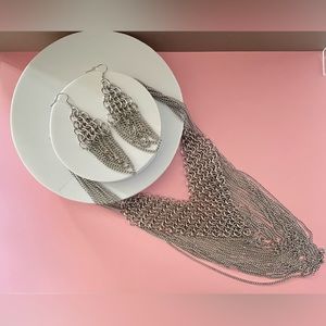 Rocker Chic Necklace & Earring Set - Edgy Style Statement!